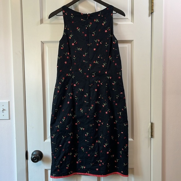 Vintage Harold's Embroidered Floral Sheath Midi Dress - Size 12 - Picture 7 of 12
